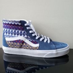 Vans Men's Sk8-Hi Fair Isle Suede / Canvas Sneaker In Fantastic Blue / Multicolor ~ Features A Blue And White Fair Isle Pattern On The Upper Part Of The Sneaker. The Sneaker Is Made Of A Combination Of Suede And Canvas Textile Materials, And It Has A Padded Collar For Support And Flexibility. The Sneaker Also Has A Reinforced Toe Cap For Durability And A Vans Signature Waffle Rubber Sole For Traction :) Retail Market: $90 Condition: Brand New With Tag & Without Original Shoe Box Men's Size Casual Blue Vans Canvas Shoes, Blue Vans Canvas Shoes For Streetwear, Blue Vans Canvas Shoes With Round Toe, Casual Blue Textile Sneakers, Blue Textile Slip-on Canvas Shoes, Blue Casual Canvas Shoes, Casual Blue Canvas Shoes, Retail Market, Fair Isle Pattern