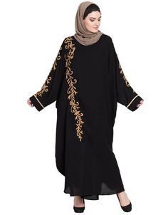 Embroidered and hand work patch across chest and two patches at both sleeve Contrast fabric at sleeve Elegant and trendy kaftan for every occasion Round neckwith zip opening toward shoulder for easy wear Hijab and band shown in the image can be bought separately Fabric: 100% Polyester Satin (Premium Nida)Care: Mild machine wash/ hand Cold Wash/ Dry cleanWe request customers to carefully choose the correct size and dress length referring to our size chart Embroidered Butterfly, Black Flare, Polyester Satin, Hand Work, Easy Wear, Nun Dress, Dress Length, Dubai, How To Wear