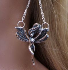 Silver Dancing Fairy Ear Cuff Chevron by martymagic on Etsy, $75.00 Fairy Style Silver Jewelry For Gift, Adjustable Silver Fairycore Jewelry, Handmade Fairy Style Dangle Jewelry, Silver Fantasy Dangle Jewelry, Handmade Fairy Dangle Jewelry, Nickel-free Sterling Silver Fantasy Jewelry, Silver Elven Earrings For Gift, Handmade Silver Whimsical Jewelry, Fantasy Sterling Silver Pendant Jewelry