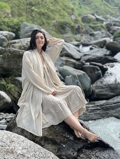 "We're inspired by sustainable bamboo cotton clothing that puts the earth and the people that make it first. Bamboo uses 85% less water than cotton, therefore it is more ecofriendly. Bamboo cotton is breathable, moisture wicking and anti-microbial.  Our personal relationship with our manufacturer in India allows us to stay true to what is important. Using organic materials, sustainable production, and fairly compensating our skillful tailors. You can wear this bamboo cotton robe and feel great wearing it. Included in every robe is our belief for a more sustainable and fair future. 🌱 FEATURES ✔️ Wraparound ✔️Deep side pockets ✔️Machine washable (separately on gentle cycle and hang dry) ✔️Dry on low, if machine   ✔️Bamboo Cotton for Kimono Robe from India 🌱 SIZING: One size of Kimono Shoul Bamboo Uses, Cotton Clothing Women, Organic Clothing Women, Floating City, Cotton Clothing, Cotton Kimono, Personal Relationship, Organic Materials, Organic Clothing