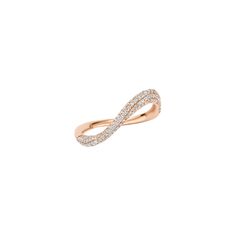 Crafted in high-quality 18k recycled gold and lab grown diamonds, the Lia Pavé ring is not only beautiful, but also durable and long-lasting. The wavy design and the lustrous gold create a perfect harmony, making this ring a statement piece that can be worn for any occasion, from everyday wear to special events. The Lia ring can also be easily stacked with our popular Jackie Ring as wedding band for a truly stylish and personalized look. Luxury Diamond Infinity Ring, Elegant Infinity Rings With Half Eternity Detail, Modern Twist Infinity Diamond Ring, Elegant Infinity Half Eternity Rings, Elegant Half Eternity Infinity Rings, Infinity Diamond Ring Fine Jewelry, Fine Jewelry Infinity Diamond Rings, Elegant Yellow Gold Stackable Rings With Lab Grown Diamonds, Wavy Design