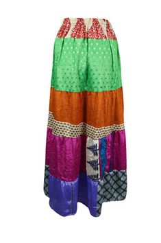 Embrace the seasons with the handmade flared maxi Skirt! Crafted from recycled saree fabric in a neon green, orange, pink and Multi Floral prints, this skirt boasts drawstring waist and flattering ankle length. Ideal for trips to farmer markets and beach festivals this handmade skirt lets your daring side shine. Available in one sizes S/M/L, the Boho Maxi Skirt combines boldness with sustainability. Its unique and captivating design, along with the eco-friendly recycled silk saree fabric, makes Traditional Multicolor Maxi Skirt, Multicolor Harem Skirt, Multicolor Festival Skirt, Bollywood Style Long Skirt For Summer, Multicolor Long Maxi Skirt For Festivals, Vibrant Flowy Maxi Skirt, Festive Multicolor Long Skirt, Festive Long Multicolor Skirt, Multicolor Harem Skirt For Festival