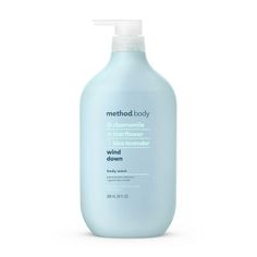 Turn your shower into the kind of escape you need right now. Infused with chamomile, star flower + blue lavender, this silky body wash leaves skin feeling soft + smelling like bedtime bliss. Plus, with a cruelty-free, biodegradable formula, plant-based cleansers + a bottle made with over 50% recycled plastic (PCR), the good vibes just keep going. Welcome to chill-ville. Size: 28 Fl Oz (Pack of 1). Method Body Wash, Natural Body Wash, Jasmine Scent, Marula Oil, Just Keep Going, Exfoliating Scrub, Blue Lavender, Flower Blue, Moisturizing Body Wash