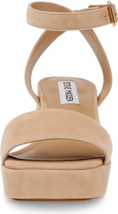 Steve Madden Mercerr Ankle Strap Platform Sandal (Women) | Nordstrom Suede Slingback Heels For Summer, Summer Suede Slingback Heels, Trendy Medium Width Suede Sandals, Suede Block Heel Wedge Sandals For Spring, Spring Suede Wedge Sandals With Block Heel, Trendy Suede Platform Sandals, Beige Wedge Sandals With Buckle Closure And Block Heel, Beige Wedge Sandals With Buckle And Block Heel, Beige Block Heel Wedge Sandals With Buckle Closure