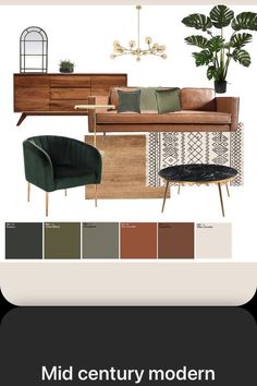 the color scheme for mid century modern furniture