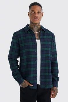 Long Sleeve Longline Flannel Shirt | boohooMAN USA Relaxed Fit Button-up Flannel Shirt For Streetwear, Classic Plaid Shirt For Streetwear, Casual Plaid Shirt For Streetwear, Plaid Flannel Shirt For Streetwear, Casual Flannel Shirt For Streetwear, Casual Flannel Tops For Streetwear, Long Sleeve Flannel Shirt For Streetwear, Fashion Masks, Upgrade Your Look