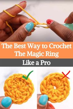 the best way to crochet the magic ring like a pro is with this video