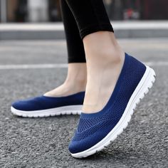 Women's Casual Sneakers Shoes – Shoe Me Honey Comfortable Blue Slip-ons With Cushioned Footbed, Casual Slip-resistant Walking Shoes For Light Exercise, Casual Breathable Ankle-high Slip-on Sneakers, Casual Ankle-high Breathable Slip-on Sneakers, Casual Breathable Closed Toe Slip-ons, Casual Lightweight Slip-on Sneakers With Slip-resistant, Casual Stretch Slip-on Sneakers With Cushioned Footbed, Casual Stretch Sneakers With Non-slip Soles, Casual Blue Slip-ons With Round Toe