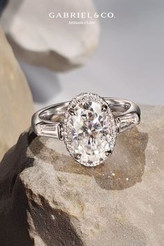 Briela - 18K White Gold Oval Cut Three Stone Halo Diamond Engagement Ring
ER16222O12W83JJ Lux Life, Oval Diamond Ring, Oval Engagement, Natural Diamond Engagement Ring, Ring Crafts, Engagement Rings Oval, Ring Setting, Halo Diamond Engagement Ring, Oval Diamond