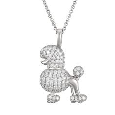 Our moissanite diamond Pendant Necklace is made of 925 sterling silver and gold plating with moissanite. it is a piece of strong jewelry with an incredible sparkle that makes it not look fake. The classic and elegant dog design will fit every costume to maximize the beautiful brilliance of the Moissanite and at the same time keep a very good or excellent cut diamond appearance. Also, it’s nickel-free and hypoallergenic, which makes it suitable for almost all sensitive skins Sterling Silver Necklace Dainty, Lightning Pendant, Elegant Dog, Diamond Skull, Diamond Dogs, Maltese Dog, Silver Necklace Set, Bone Pendant, Dog Pendant