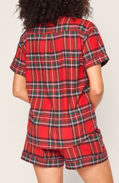 Slumber sweetly in these supersoft cotton shorts covered in a lively plaid print. Elastic waist Unlined 100% cotton Machine wash, dry flat Imported Sleep Shorts, Nordstrom Store, Plaid Print, Cotton Shorts, Tartan, Elastic Waist, Top Brands, Sleep, Nordstrom