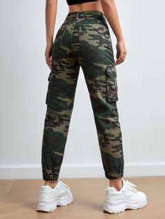 Stay on-trend with our Camo Denim Zipper Jogger Cargo Pant. These pants combine the cool and rugged vibe of camo print with the comfort of a jogger style. The zipper closures add a touch of functionality while enhancing the overall design. Made from high-quality denim, these cargo pants offer both style and comfort for your everyday adventures. Specifications: Pattern Type: Camo Type: Jogger Jeans Style: Cargo Pants Details: Button, Pocket, Zipper Waist Line: Natural Length: Cropped Fit Type: Re Trendy Denim, Pants Details, Jeans Cargo, Style Cargo, Fashion Joggers, Cargo Pant, Jogger Jeans, Casual Denim, Camo Print