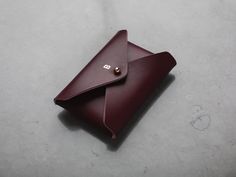 Envelope Card Holder With Interior Slots, Modern Envelope Wallet For Gifts, Modern Envelope Wallet For Gift, Modern Envelope Wallet As A Gift, Modern Envelope Wallet Gift, Leather Fob, Leather Anniversary Gift, Interior Colors, Folding Paper