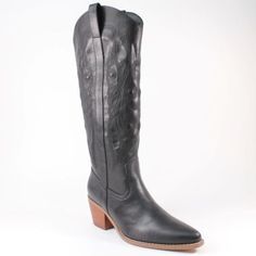 The right boots can complete any outfit, and our Brandy Cowgirl Boots are just that! Wear them for your next date night or girl's night out! Trendy Wide Calf Martin Boots For Fall, Mid-calf Heeled Boots For Party In Fall, Western Style Black Platform Boots For Fall, Trendy Mid-calf Faux Leather Boots, Fall Wide Calf High Heel Moto Boots, Wide Calf High Heel Moto Boots For Fall, Knee-high Moto Boots For Party And Fall, Knee-high Moto Boots For Fall Parties, Trendy Wide Calf Heeled Boots For Fall