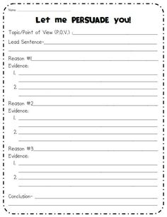 the persue you worksheet for students to use in their writing process