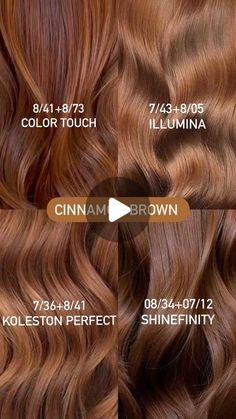 Auburn Hair Wella, Dark Auburn Formula, Wella Formulas Copper, Light Cinnamon Hair Color, Cowboy Copper Wella Formula, Keune Color Formulas, Copper Brown Formula, Koleston Perfect Color Chart, Color Touch Toner Formulas