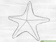 a drawing of a starfish on paper with the words, how to draw a starfish