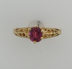 Ladies 14 Karat Yellow Gold Filigree Ruby by PattyHansenGallery, $820.00 Luxury Ruby Ring With Round Cut Birthstone, Fine Jewelry Yellow Gold Ruby Ring With Intricate Design, Yellow Gold Ruby Ring With Intricate Design For Promise, Luxury Round Cut Ruby Birthstone Ring, Formal Ruby Birthstone Ring With Prong Setting, Ruby Birthstone Ring With Prong Setting For Formal Events, Ruby Birthstone Ring With Prong Setting For Formal Occasions, Formal Ruby Ring With Lab-created Birthstone, Exquisite Yellow Gold Ruby Ring