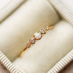 Dual Birthstone Ring, Elizabeth Stone, Opal Stacking Ring, Opal Wedding Band, Wedding Band Vintage, Rose Gold Wedding Band, Opal Wedding, Mom Ring, Gold Rings Simple