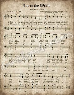 an old sheet music page with the words top to the world