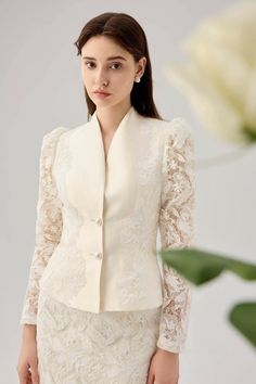 This jacket is perfect for accentuating the waistline of women.Material: Polyester 80% Wool 20%PRE ORDER 14-21 DAYS Wedding Dress Long Sleeve, 21 Days, Be Perfect, Pre Order, Suit Jacket, Wedding Dress, Wool, Wardrobe, Lace