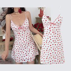 Sexy V-neck rose floral floral waist drawstring strap suspender dress from loveheynew Back Skirt, Suspender Dress, Skirt Length, Online Store, Fashion Outfits, V Neck, Skirt, Floral, Clothes