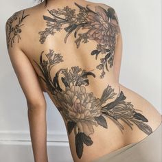 tattoo 
tattoos
flowers
floral tattoo
botanical art
botanical tattoo Black And Grey Back Tattoos For Women, Plant Back Tattoos For Women, Garden Of Eden Back Tattoo, Back Contour Tattoo, Women Large Back Tattoos, Large Women’s Back Tattoo, Korean Style Tattoo Sleeve, Back Tattoo Drawings Women, Backtattoos Back Women Flowers