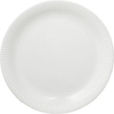 a white paper plate on a white background