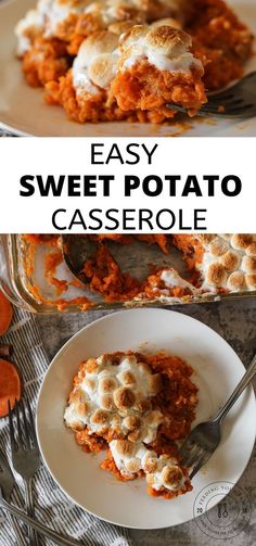 this easy sweet potato casserole recipe is the perfect side dish for any meal