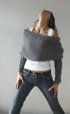 Knit.thing 03 Grey READY TO SHIP by NihanAltuntas on Etsy Winter Knitting Pattern In Gray, Gray Chunky Knit Knitting Pattern For Winter, Gray Chunky Knit Winter Knitting Pattern, Gray Chunky Knit Pattern For Winter, Fall Knitting Pattern In Gray, One-size Knitted Gray Sweater, Gray Knitted One-size Sweater, Winter Gray Chunky Knit Pattern, Gray Chunky Knit Wool Sweater