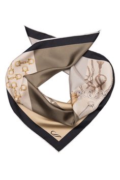 Introducing our silk neckerchief with an elegant equestrian motif, named after the San Siro neighborhood in Milan. 100% Made in Como, Italy. The classic neckerchief size: Approx. 27" x 27". A comfortably large size that fits most men, unlike smaller bandanas. 100% silk twill: A soft, silky fabric traditionally used in men's tailoring for its look and its drape. Characterized by a diagonal weave which makes it very durable. Hand rolled hems: For the ultimate in luxury and sophistication, the hems Classic Gold Silk Scarf, Classic Square Silk Scarf, Classic Gold Silk Scarf For Formal Occasions, Classic Square Scarf For Formal Occasions, Luxury Silk Scarf For Business, Classic Silk Scarf For Gift, Luxury Square Silk Scarf For Formal Events, Luxury Square Silk Scarf For Formal Occasions, Elegant Gold Square Scarf