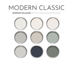 the modern classic color scheme for sherylin williams's whole - house color scheme