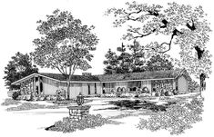 this is an artist's rendering of the ranch house