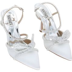 *Complete With Original Shoe Box* Step Out In Style With These Elegant Pumps. Designed With Exceptional Craftsmanship, These Pumps Feature A Shimmering Finish And Intricate Detailing. * Soft White Color * High Heel Design * Strappy Ankle Support * Decorative Bow Accents * Pointed Toe Whether For A Wedding, Special Occasion Or A Fancy Night Out, These Pumps Offer Both Comfort And Allure. Don't Miss Out On The Badgley Mischka Women's Elaine Pump, Soft White, Size 8.5, In Excellent Condition With F Soft White Color, Elegant Pumps, Badgley Mischka Shoes, Designer High Heels, Heel Design, White Pumps, Ankle Support, Badgley Mischka, Soft White