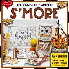 Do you like delicious S'MORES over a campfire? Use these fun activities to work on S'MORE SPEECH! Resource includes FEEDING activity, cute sticks & marshmallows to roast over the fun campfire, s'mores building activity, Color & Black and White options, Targets /sp, sm, sn, st, sk, sw, sl/ Summer Sensory Bin, Summer Sensory, Articulation Worksheets, Speech Therapy Worksheets, Slp Organization, Camping Classroom, Blends Worksheets, Speech Articulation