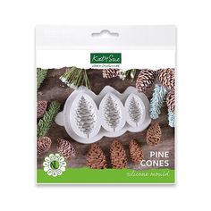 three pine cones are in the packaging for each individual to make them look like they're