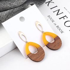 Enchanting Woodcraft Handmade Water Drop Earrings for Women LOVCIA Water Drop Earrings, Chain Diamond, People Women, Plaid Fashion, Simple Earrings, Water Drops, Water Drop, Antique Style, Earring Gifts