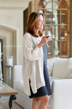 We couldn't be more excited about our lightweight linen kimono. We definitely hit all the marks with wide hems and stitch detail, long side vents and perfect length sleeves. This one size fits most layering piece pairs beautifully with our linen tops, tanks and dresses. Can also be worn as a swimsuit cover-up! Toss over a tee and dress up your favorite jeans! 100% linen. Made in Ukraine. Machine wash and hang to dry. Light iron, if desired. Linen Kimono, Linen Tops, Velvet Bed, European Linens, Essential Bag, And Dresses, Linen Napkins, Serving Piece, Linen Top