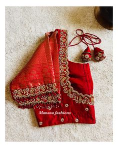 Blouse Designs Latest Maggam Works, Red Silk Blouse Designs For Saree, Blouse Designs For Red Silk Saree, New Work Designs For Blouses, Blouse Work Design Simple, Designer Blouse Work, Magam Blouse Designs Latest Simple, Work On Hands Blouse