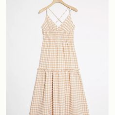 New Without Tags “Annabelle” Gingham Midi Dress By Anthropologie. Adjustable Cross Cross Sami Straps Women’s Size Small. Super Cute For Summer ! Gingham Midi Sundress For Picnic, Gingham Sundress For Picnic, Spring Gingham Sleeveless Maxi Dress, Gingham Midi Dress For Picnic, Gingham Midi Length Dress For Picnic, Plaid Maxi Dress For Summer Beach, Gingham Plaid Sundress For Beach, White Plaid Dress For Spring Picnic, White Plaid Dress For Picnic In Spring