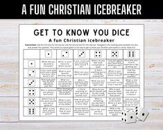 a fun christian icebreakerer game with dices