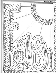 a coloring page with the word jesus on it