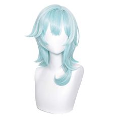 PRICES MAY VARY. 【Characters】- Wigs for blue hair characters. 【Material】 - Synthetic fibers. Can be re-styled or cut within 356°F, natural appearance with healthy satin sheen, good texture and soft touch. 【Thick Enough】- Will not reveal the built-in mesh to embarrassing you. Perfect for Halloween, daily, Cosplay Costume and other themed parties. 【Adjustable Size 】- Package included 1x Eula wig + 2x elf ears + 1x cap. Package included a wig + a cap. The adjustment range of the wig is 1-4 inches, Wavy Anime Hair, Twin Ponytails, Eula Cosplay, Light Blue Wig, Harajuku Wigs, Purple Bob, Genshin Oc, Long Thick Eyelashes, Party Wig