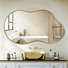 a bathroom with a sink and mirror on the wall