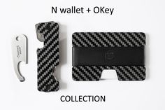 The collection includes the following products: - N Wallet Silver carbon fiber - silicon rubber with a choice of 10 different colours - O Key - Key Organizer carbon fiber - Bottle opener to O Key - from 2 to 6 keys (bottler opener, pendrive) SEE IN ACTION: See a video of this remarkable wallet in action here: https://www.youtube.com/watch?v=_TFa8uF3cm0 SHIPPING: Items will be shipped within 1-3 business days of order placement via priority registered mail. Shipping gratis MORE INFO: Please visit Modern Black Wallet With Key Clip, Aluminum Wallet, Key Wallet, Key Organizer, Best Wallet, Credit Card Wallet, Minimalist Wallet, Slim Wallet, Money Clip Wallet