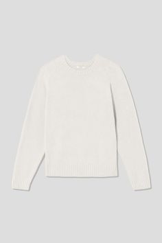 oyster flat-lay White Relaxed Fit Cashmere Sweater, Soft Cotton Sweater For Layering, Cozy Snug Top With Ribbed Cuffs, Casual Snug Sweater With Soft Texture, Snug Soft Knit Cashmere Sweater, White Soft Texture Top For Layering, Cozy Long Sleeve Cashmere Tops, White Soft Texture Tops For Layering, Cozy Sweater With Relaxed Fit For Everyday