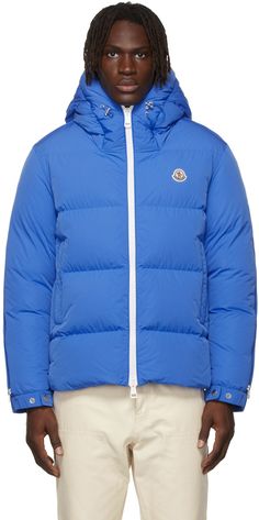 Long sleeve down-filled quilted nylon satin jacket in blue. Supplier color: Blue Fill: 90% goose down, 10% feather. | Moncler Down Quilted Idil Jacket Satin Jacket, Satin Jackets, Casual Jackets, Casual Jacket, Rain Jacket, Puffer, Winter Jackets, Color Blue, Perfect Clothing