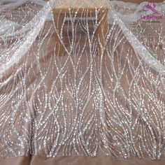 Wedding Gown Materials, Sequin Fabric Dress, Sequin Pattern Design, Beaded Lace Pattern, Wedding Dress Material Fabrics, Lace Material Fabrics, Beaded Fabrics, Couture Beading, Sequins Gown