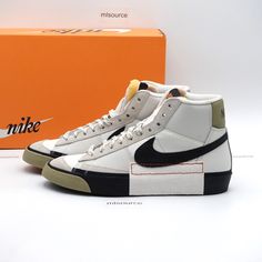 Us Size 9 Men's Nike Blazer Mid Pro Club Sneakers Fb8891-002 Phantom/Black/Neutra Olive - New In Box. We Only Sell 100% Genuine Products, Sourced From Major Retailers. Nike Sporty Mid-top Skate Shoes, Nike Vulcanized Sole Basketball Shoes, Nike Mid-top Sneakers With Vulcanized Sole, Nike High-top Skate Shoes For Light Sports, Nike Basketball Shoes With Vulcanized Sole, High-top Sports Running Shoes With Vulcanized Sole, Urban White Running Shoes With Vulcanized Sole, Mid-top Running Shoes With Vulcanized Sole For Streetwear, Urban Style White Running Shoes With Vulcanized Sole