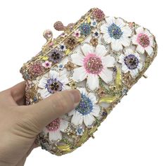 100% handmade evening bags. For Women Who Go For Shopping, Dating, Evening Party or Wedding.Manufacturing time about 5 days, Send us inquiry for wholesale or OEM production. Flower Clutch, Crystal Clutch, Strongest Glue, Elegant Flowers, Women Party, Evening Clutch Bag, Evening Clutch, Party Bag, Handbag Shoes